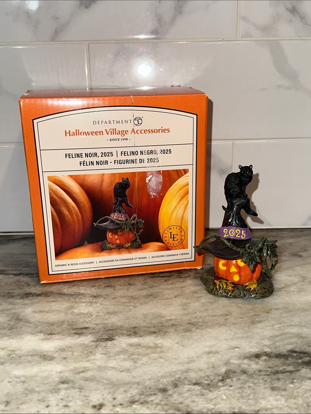 Department 56 FELINE NOIR 2025 Halloween Village Accessory BRAND NEW Cat Dept 56